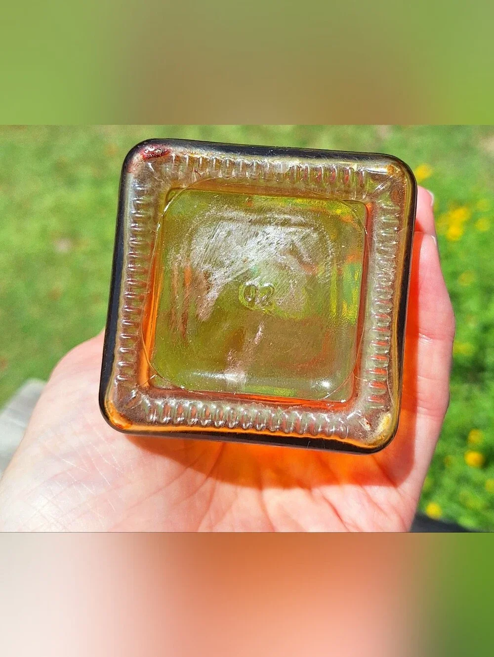 Source Unknown Amber Tapered Glass Vase